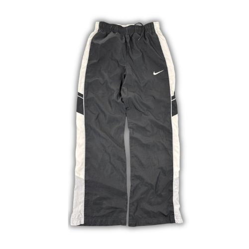 Vintage Y2K Nike Track Pants Women's XS Black White Grey Piping Ankle Swoosh Joggers