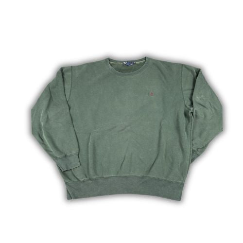 Vintage 90's Ralph Lauren Jumper Men's XL Green Faded Red Small Pony Boxy Crew Neck