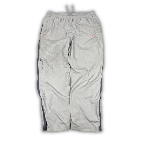 Vintage Y2K Nike Track Pants Men's XL Grey Orange Swoosh Joggers