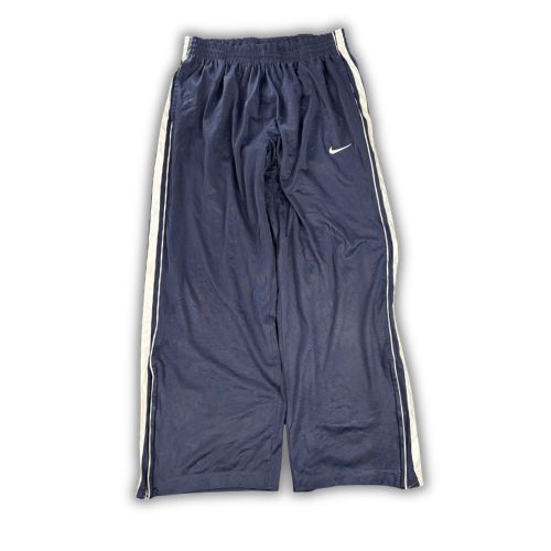 Nike Track Pants Men's L Navy Blue White Piping Swoosh Baggy Joggers