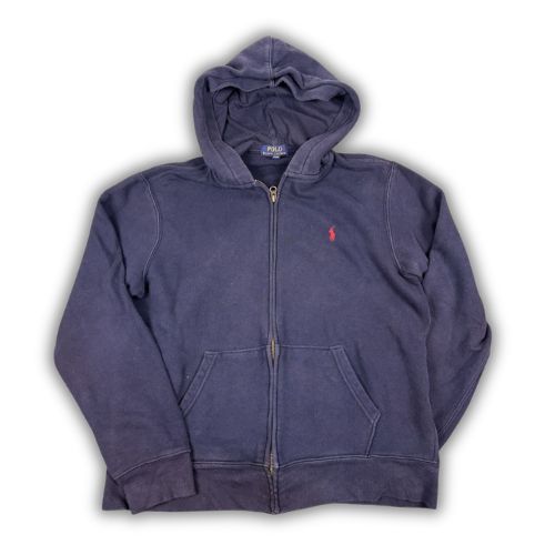 Ralph Lauren Hoodie Women's M Navy Blue Red Small Pony Jumper Sweatshirt