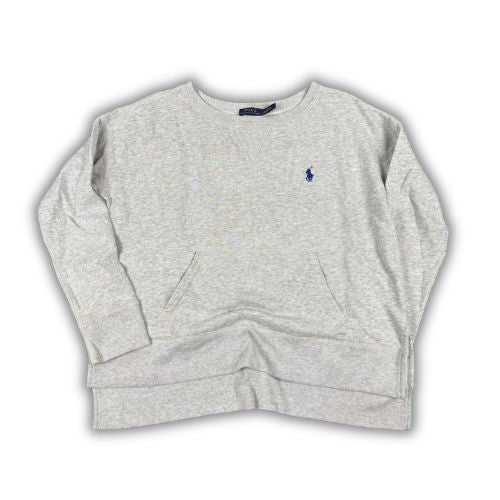 Men's  Ralph Lauren Jumper S Grey Blue Small Pony Sweatshirt Crew Neck