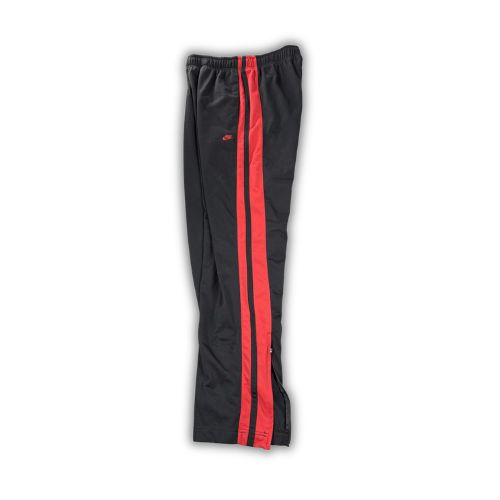 Vintage Y2K Nike Track Pants Men's M Black Red Piping Swoosh Joggers