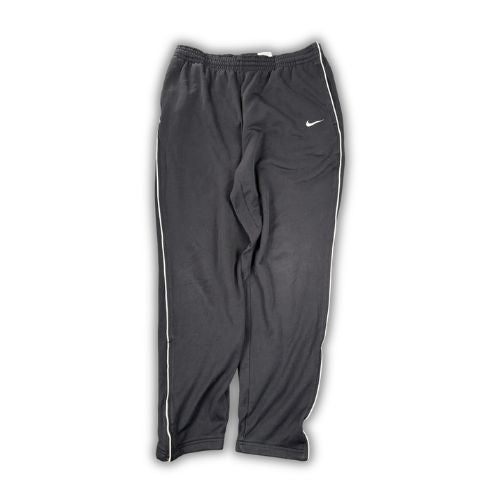 Vintage Y2K Nike Track Pants Men's L Black White Piping Swoosh Joggers