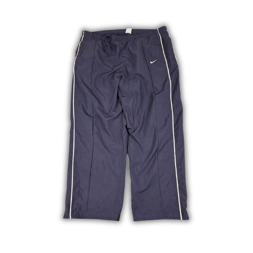 Vintage Y2K Nike Track Pants Men's XXL Navy Blue Double White Piping Swoosh Joggers