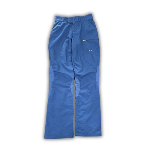 Vintage Y2K Nike Cargo Track Pants Women's XS Blue Green Swoosh Embroidered Joggers