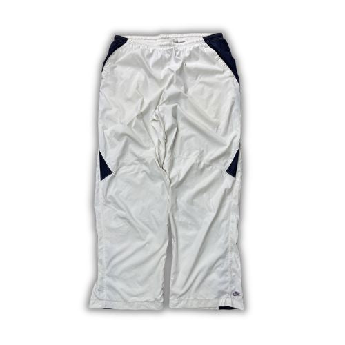 Vintage Y2K Nike Track Pants Men's XL White Blue Panels Purple Ankle Swoosh Joggers