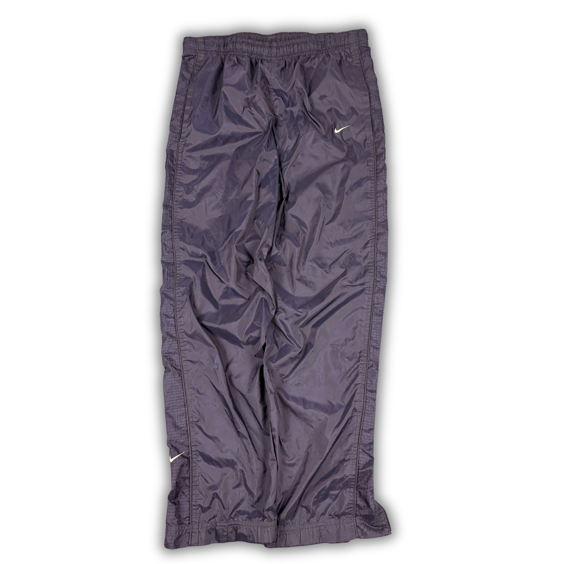 90s Nike Track Pants Men's Small Navy Blue Baggy Nylon Joggers