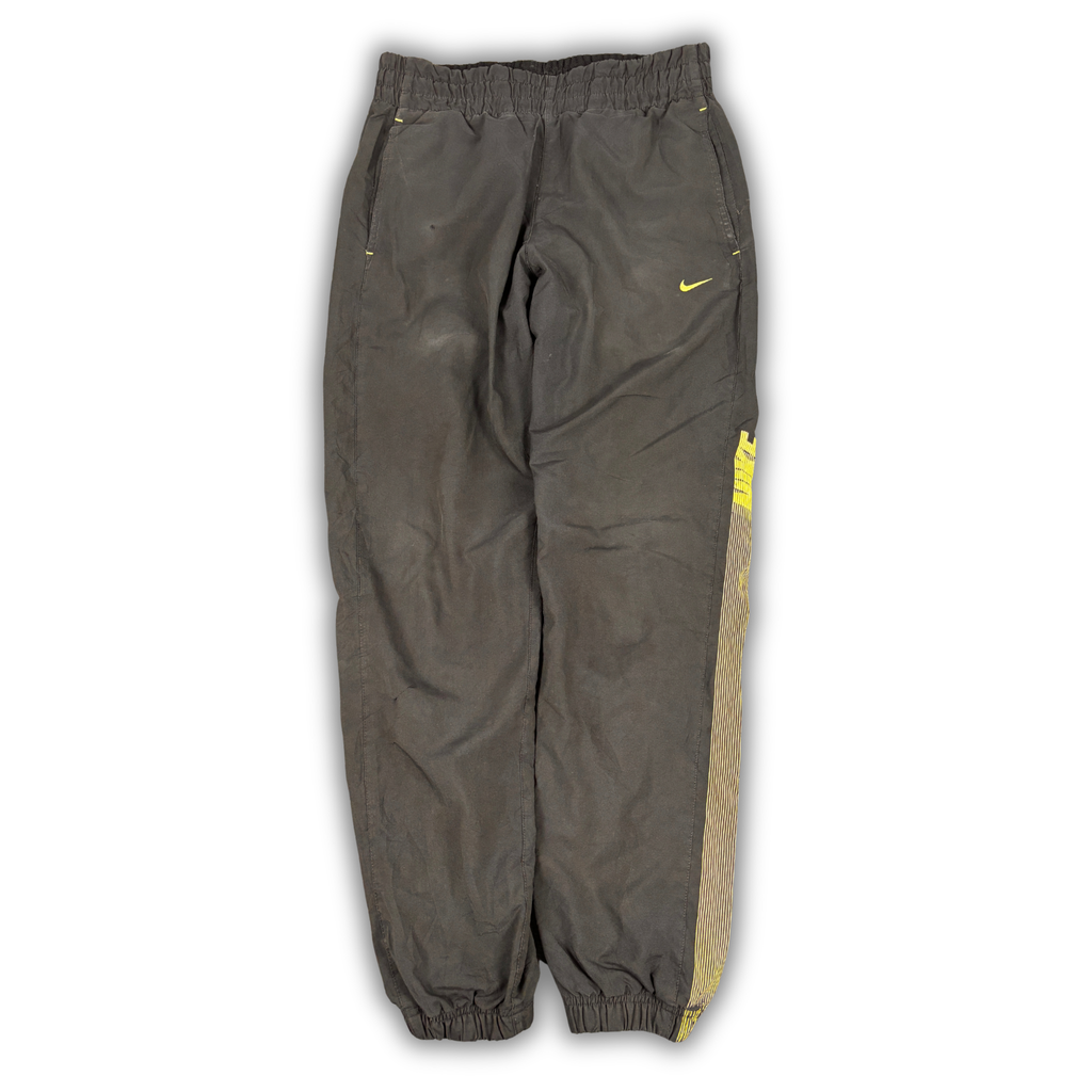 2000s Nike Track Pants Men’s S Black Yellow Spell Out Joggers