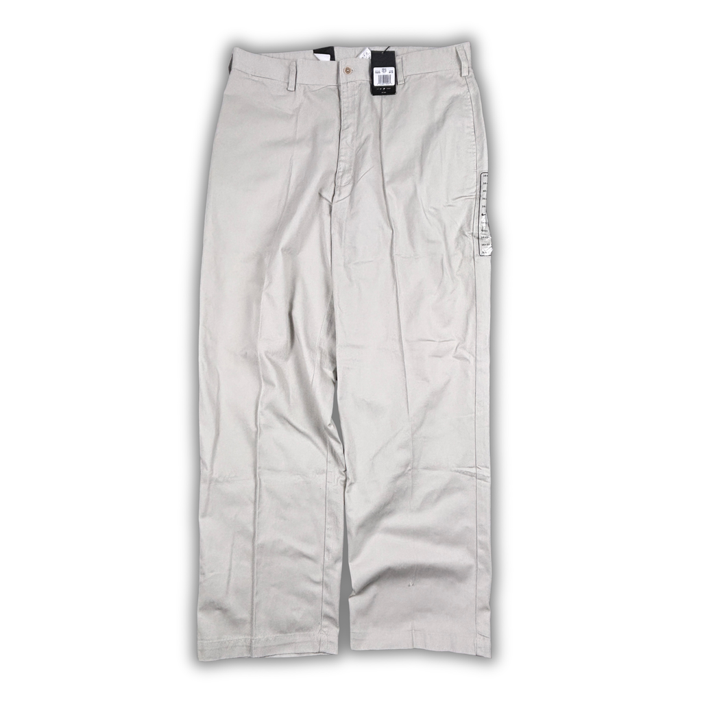 Vintage Y2K Nike Golf Pants Men's XXL Stone Beige Baggy Pleated Trousers