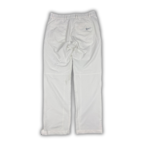 Nike Golf Track Pants Men's 34 White  x 32 Leg Grey Swoosh Trousers