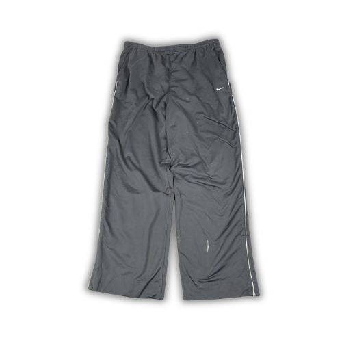 Vintage Y2K Nike Track Pants Men's XL Grey White Piping Swoosh Bungee Joggers