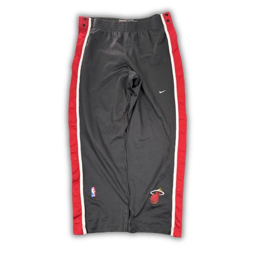 Vintage 90's Nike Miami Heat NBA Tear Away Track Pants Men's L Black Red Joggers NBA