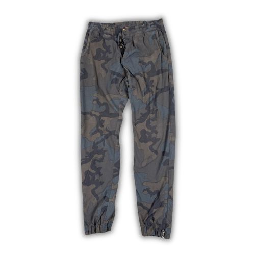 Nike Track Pants Men's M Green Camo Button Zip Cuffed Trousers