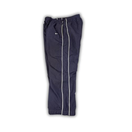 Vintage Y2K Nike Track Pants Men's XL Navy Blue Double White Piping Swoosh Joggers