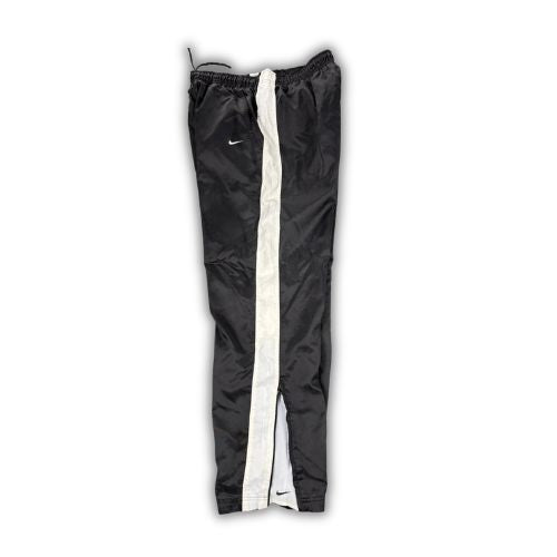 Vintage 90's Nike Track Pants Men's S Black White Mesh Panel Ankle Swoosh Joggers