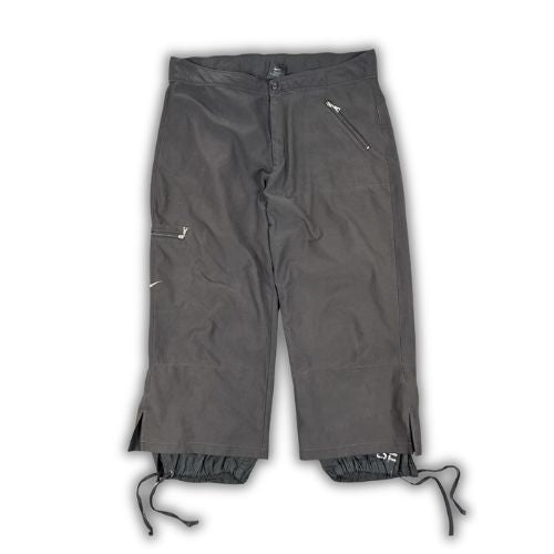 Vintage Y2K Nike 3/4 Track Pants Womens L Black Cargo Pocket Rare Joggers