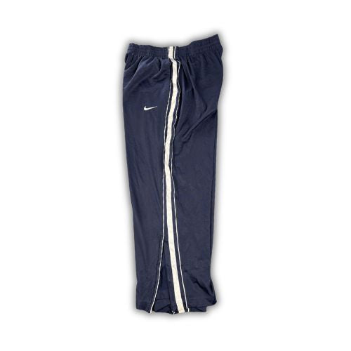 Nike Track Pants Men's L Navy Blue White Piping Swoosh Baggy Joggers