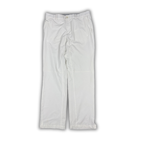 Nike Golf Track Pants Men's 34 White  x 32 Leg Grey Swoosh Trousers