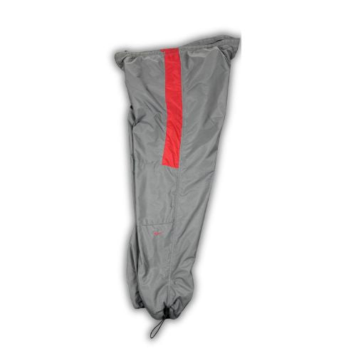 Vintage Y2K Nike Track Pants Men's XL Grey Red Panel Swoosh Joggers Bungee Ankle