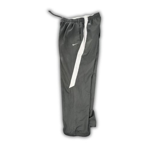 Nike Track Pants Men's L Grey White Panels Swoosh Baggy Joggers