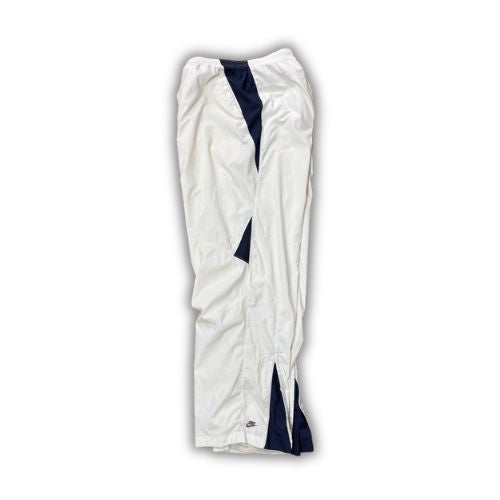 Vintage Y2K Nike Track Pants Men's XL White Blue Panels Purple Ankle Swoosh Joggers