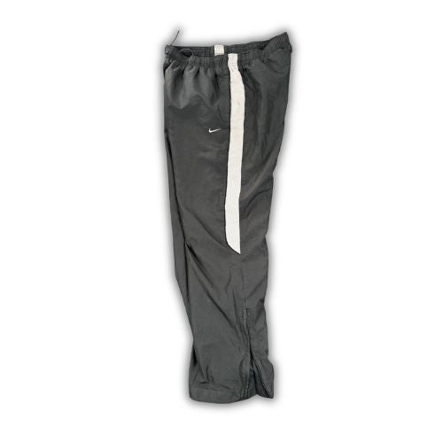 Nike Track Pants Men's L Grey White Panels Swoosh Baggy Joggers