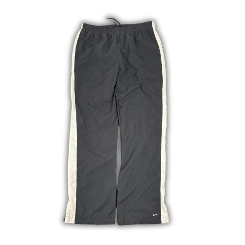 Vintage Y2K Nike Track Pants Women's L Black White Ankle Swoosh Ladies Joggers