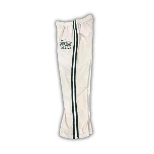 Y2K Nike Track Pants Men's L White Green Boston Celtics Warm Up Joggers