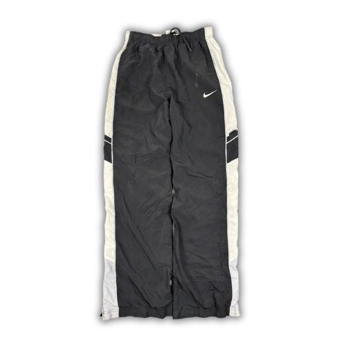 Vintage Y2K Nike Track Pants Women's S Black White Grey Piping Swoosh Joggers