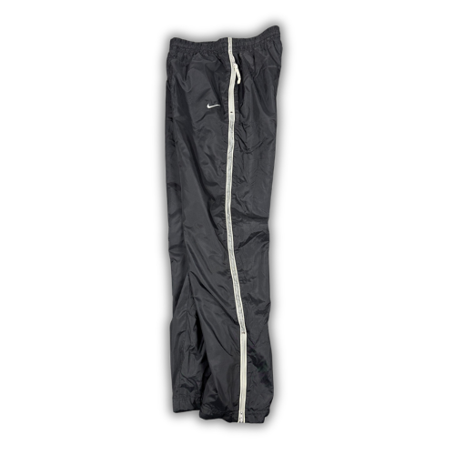 Vintage Y2K Nike Track Pants Women's S Black White Piping Swoosh Grey Panels Athletic71 Ankle Zip Straight Leg