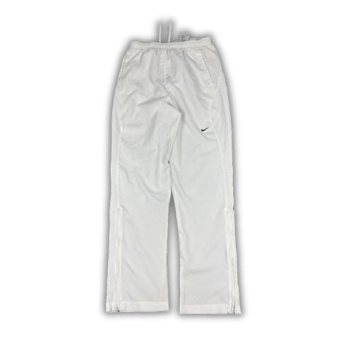 Vintage Y2K Nike Court Track Pants Men's M White Black Swoosh FITdry Joggers