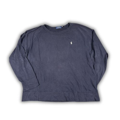 Ralph Lauren Jumper Men's XL Navy Blue White Small Pony Light Sweatshirt Crew Neck