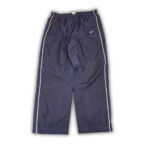 Vintage Y2K Nike Track Pants Men's XL Navy Blue Double White Piping Swoosh Joggers
