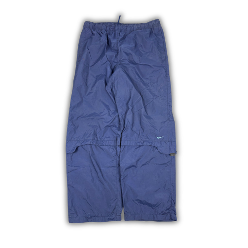 Vintage Y2K Nike Cargo Track Pants Men's XL Navy Blue Swoosh Rare Baggy Wide Leg