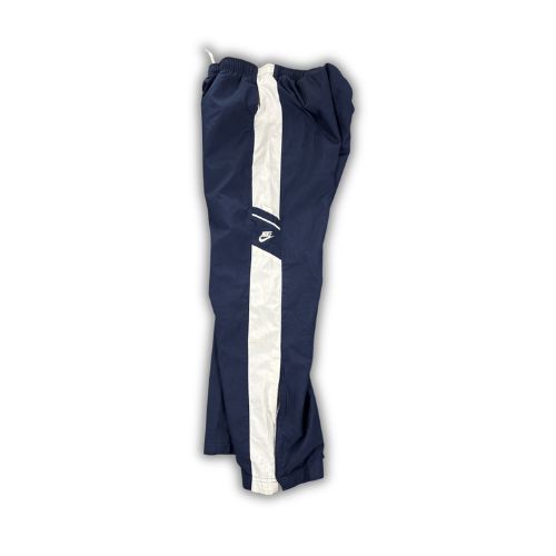 Vintage Y2K Nike Track Pants Women's S Navy Blue White Grey Piping Spell Out Joggers