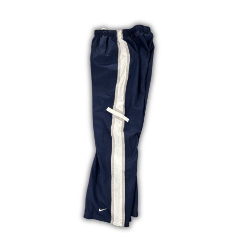 Vintage Y2K Nike Track Pants Women's XS Navy Blue White Piping Ankle Swoosh