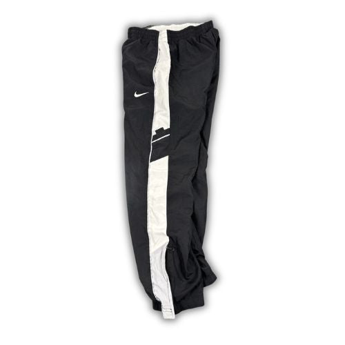 Vintage Y2K Nike Track Pants Women's S Black White Grey Piping Swoosh Joggers