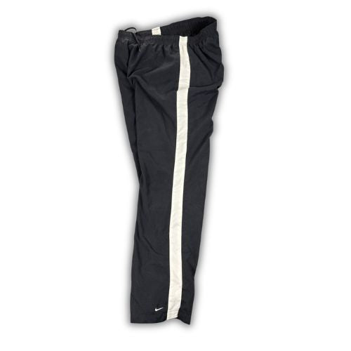 Vintage Y2K Nike Track Pants Women's L Black White Ankle Swoosh Ladies Joggers