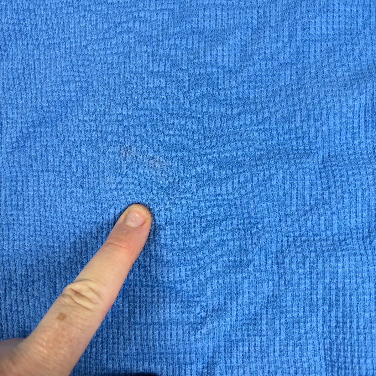 Vintage Tommy Jeans Waffle Knit V-Neck Tee Sky Blue Flag Logo photo 10