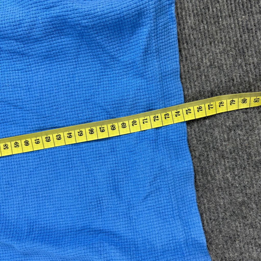 Vintage Tommy Jeans Waffle Knit V-Neck Tee Sky Blue Flag Logo photo 9
