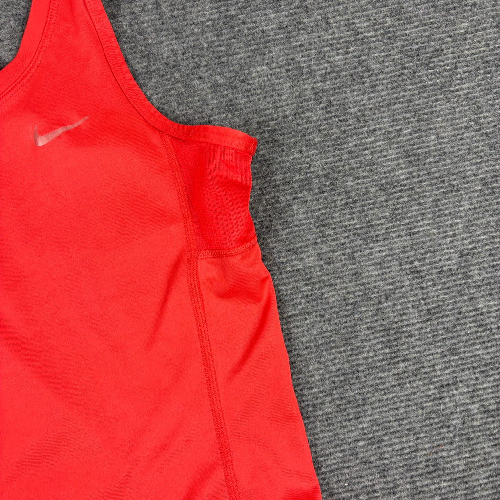 Nike Running Dri-Fit Racerback Tank Coral V-Neck Fitted photo 6
