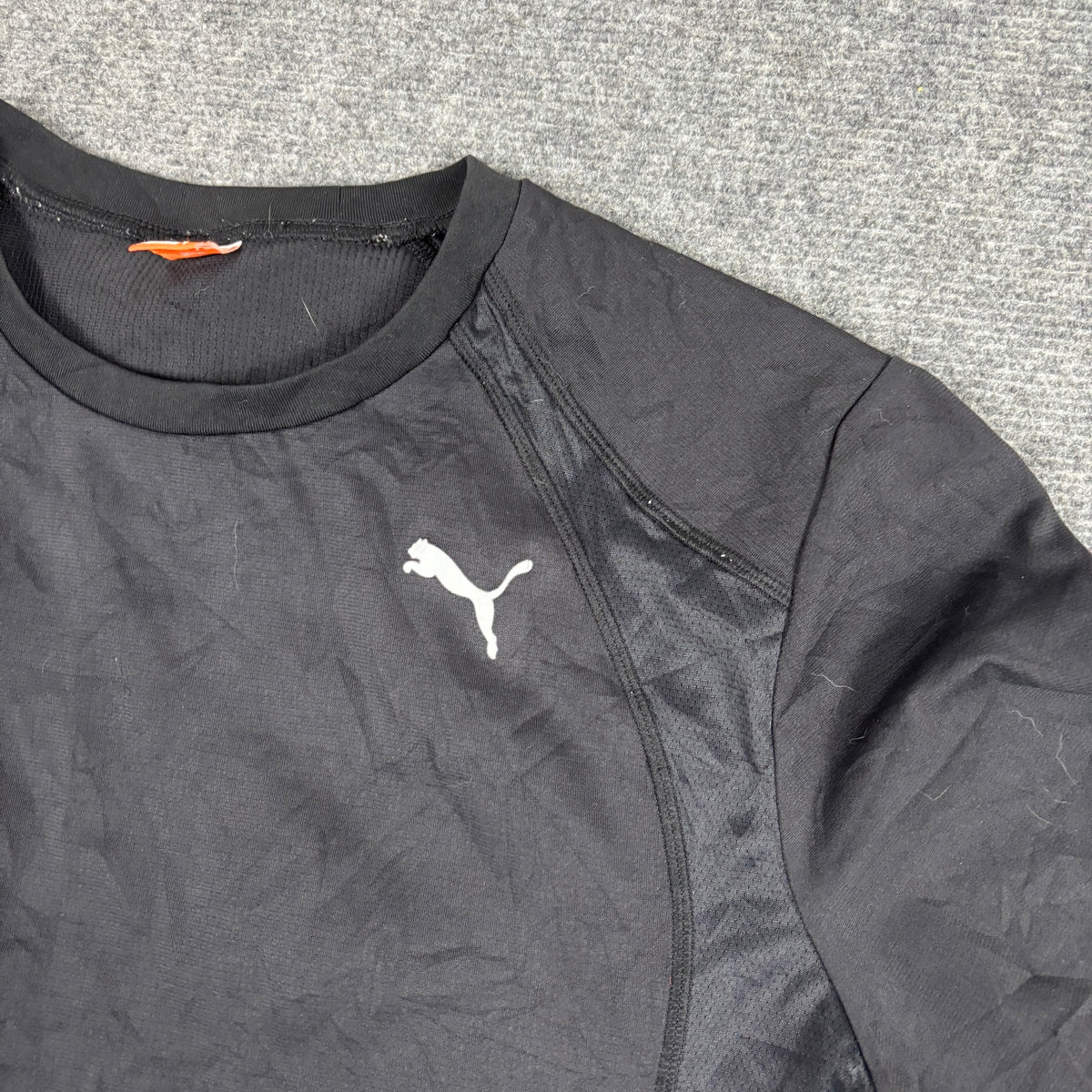 Puma Running Mesh Panel Tee Black Reflective Dots Fitted photo 4