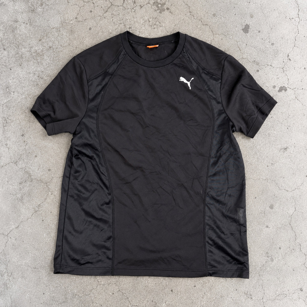 Puma Running Mesh Panel Tee Black Reflective Dots Fitted photo 2