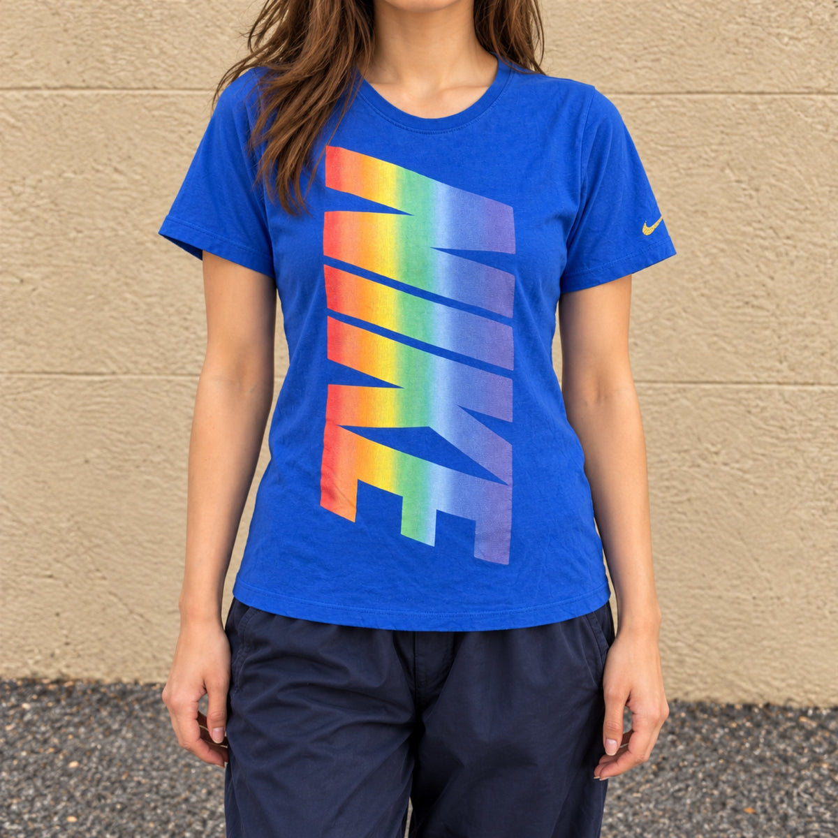 Nike Rainbow Gradient Spellout Tee Royal Blue photo 1