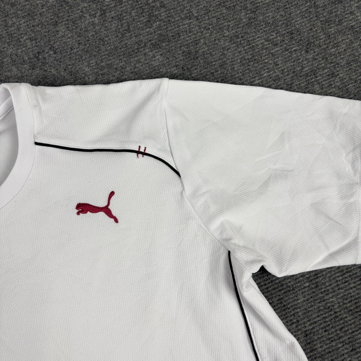 Puma Performance Tee White Black Piping Made in Japan photo 4