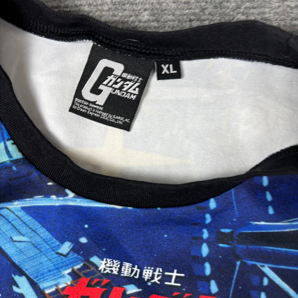 Mobile Suit Gundam RX-78 Striped Graphic Tee Navy White Earth Federation photo 5
