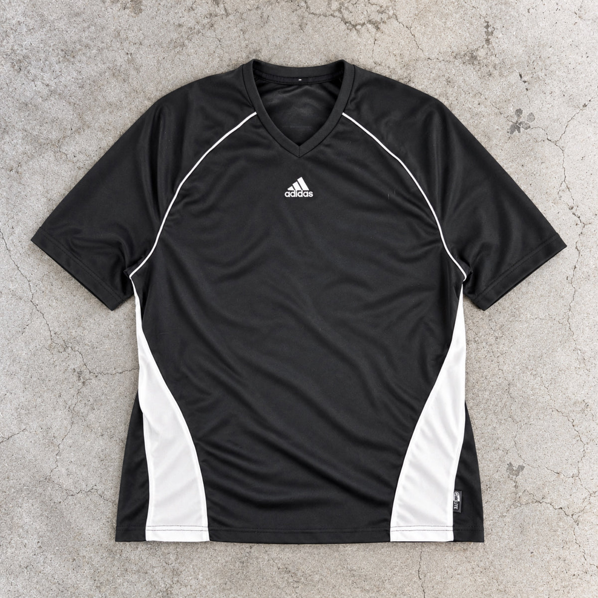 Adidas Climalite V-Neck Football Jersey Black White Panels photo 1