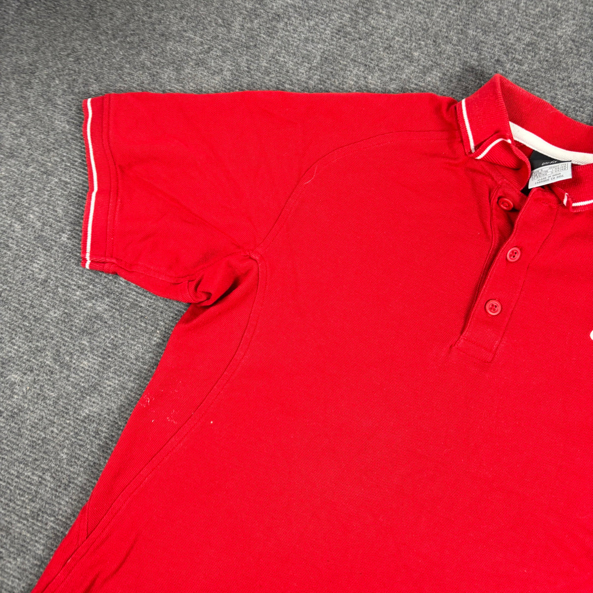 Nike Court Dri-Fit Tennis Polo Red White Tipped Collar photo 4