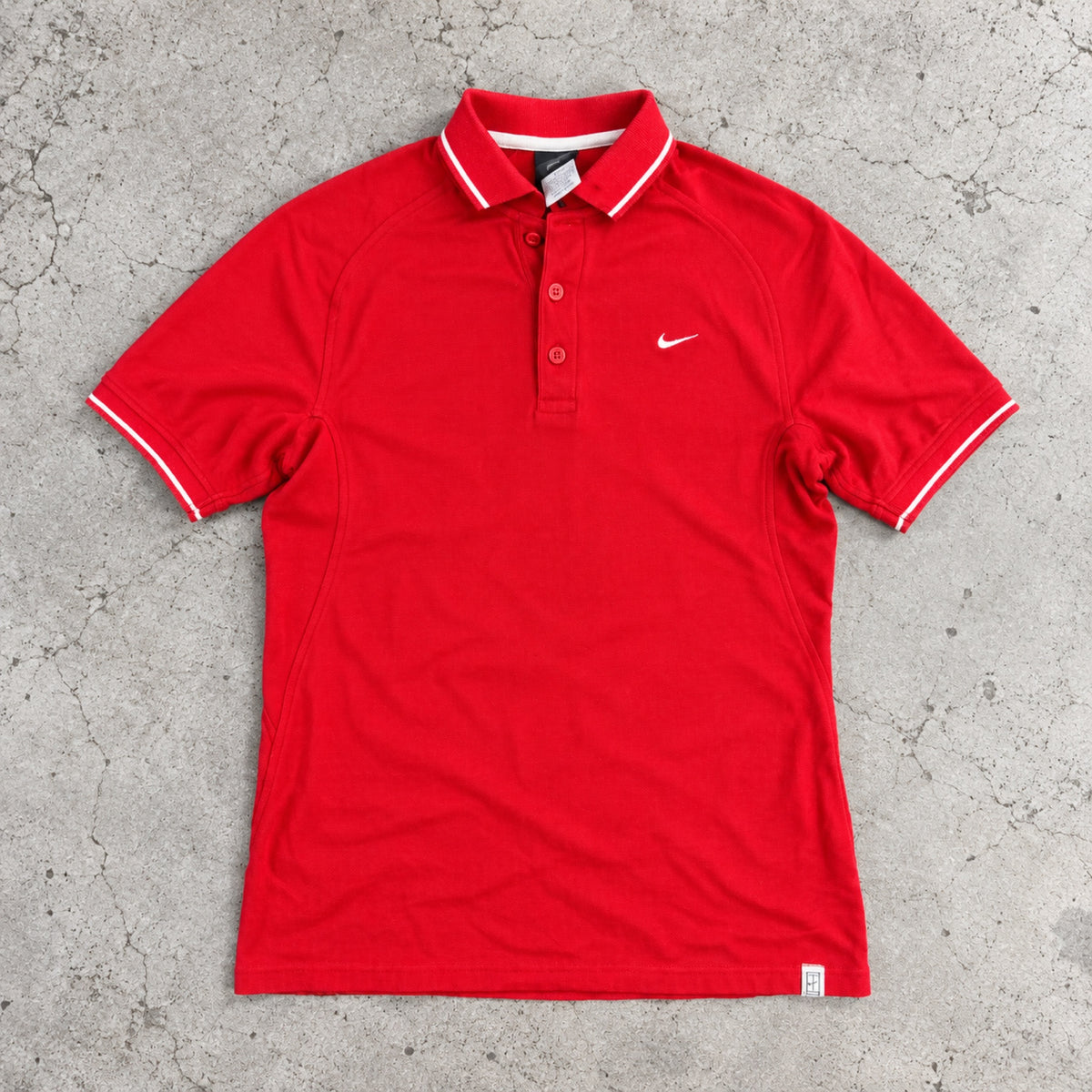 Nike Court Dri-Fit Tennis Polo Red White Tipped Collar photo 1